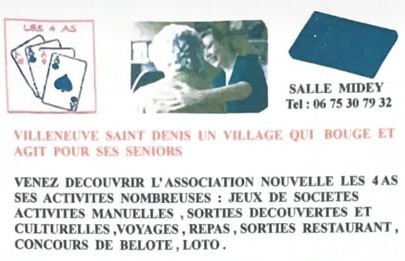 Novembre 2024, une nouvelle association à Villeneuve-Saint-Denis : « Les 4 As ».