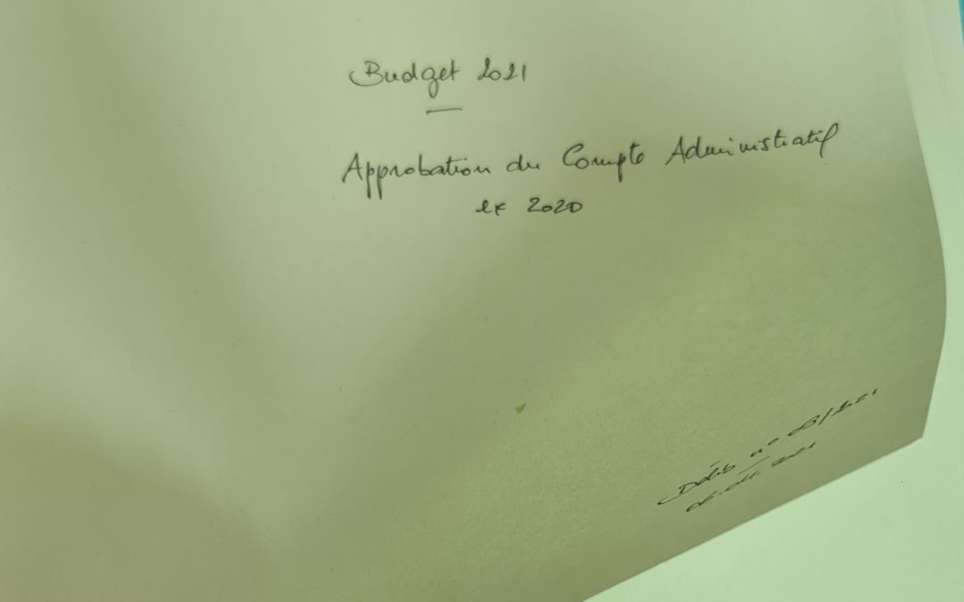 Absence de documents comptables détaillés pour 2020, la Préfecture est saisie.