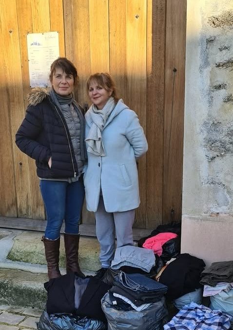 Fin janvier 2023 : dons de vêtements à « Solidarité Partage 77 ». Nouvelle campagne de dons.